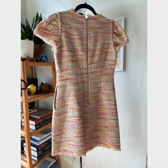 Kate Spade Tweed Pink, Yellow, Red, and White Dress with Pockets - Size 4 - Picture 8 of 11